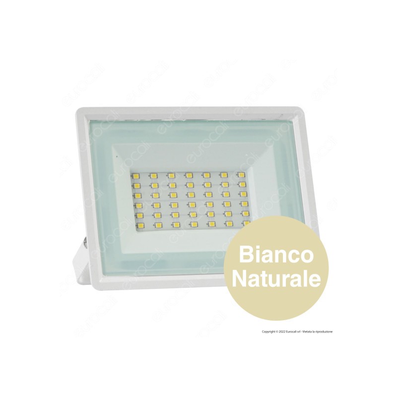 V-TAC VT-4934 FARO LED FLOODLIGHT 30W SMD SLIM IP65 BIANCO