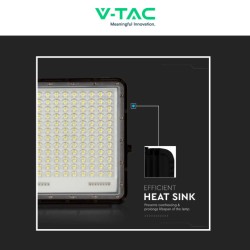 V-TAC VT-240W FARO LED FLOODLIGHT 30W IP65 COLORE NERO CON PANNELLO SOLARE E TELECOMANDO