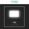 V-TAC VT-240W FARO LED FLOODLIGHT 30W IP65 COLORE NERO CON PANNELLO SOLARE E TELECOMANDO