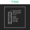 V-TAC VT-240W FARO LED FLOODLIGHT 30W IP65 COLORE NERO CON PANNELLO SOLARE E TELECOMANDO