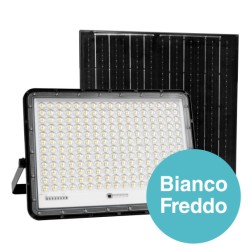 V-TAC VT-240W FARO LED FLOODLIGHT 30W IP65 COLORE NERO CON PANNELLO SOLARE E TELECOMANDO