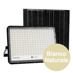 V-TAC VT-240W FARO LED FLOODLIGHT 30W IP65 COLORE NERO CON PANNELLO SOLARE E TELECOMANDO
