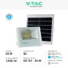 V-TAC VT-60W FARO LED FLOODLIGHT 20W IP65 COLORE BIANCO CON PANNELLO SOLARE E TELECOMANDO