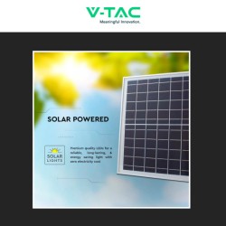 V-TAC VT-60W FARO LED FLOODLIGHT 20W IP65 COLORE BIANCO CON PANNELLO SOLARE E TELECOMANDO