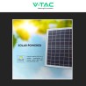V-TAC VT-60W FARO LED FLOODLIGHT 20W IP65 COLORE BIANCO CON PANNELLO SOLARE E TELECOMANDO