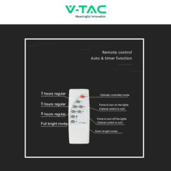 V-TAC VT-60W FARO LED FLOODLIGHT 20W IP65 COLORE BIANCO CON PANNELLO SOLARE E TELECOMANDO