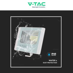 V-TAC VT-60W FARO LED FLOODLIGHT 20W IP65 COLORE BIANCO CON PANNELLO SOLARE E TELECOMANDO