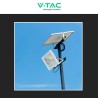 V-TAC VT-60W FARO LED FLOODLIGHT 20W IP65 COLORE BIANCO CON PANNELLO SOLARE E TELECOMANDO