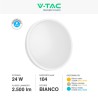 V-TAC VT-8624 PLAFONIERA LED ROTONDA 24W SMD IP44 COLORE BIANCO
