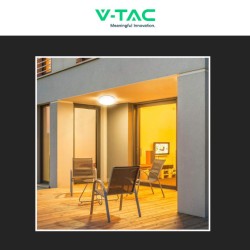 V-TAC VT-8624 PLAFONIERA LED ROTONDA 24W SMD IP44 COLORE BIANCO