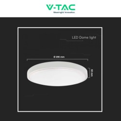 V-TAC VT-8624 PLAFONIERA LED ROTONDA 24W SMD IP44 COLORE BIANCO
