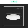 V-TAC VT-8624 PLAFONIERA LED ROTONDA 24W SMD IP44 COLORE BIANCO