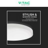 V-TAC VT-8624 PLAFONIERA LED ROTONDA 24W SMD IP44 COLORE BIANCO