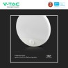 V-TAC PRO VT-81004 PLAFONIERA LED ROTONDA 15W SMD CHIP SAMSUNG SENSORE PIR MOVIMENTO CREPUSCOLARE IP44 COLORE BIANCO