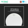 V-TAC PRO VT-81004 PLAFONIERA LED ROTONDA 15W SMD CHIP SAMSUNG SENSORE PIR MOVIMENTO CREPUSCOLARE IP44 COLORE BIANCO