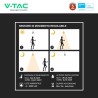 V-TAC PRO VT-81004 PLAFONIERA LED ROTONDA 15W SMD CHIP SAMSUNG SENSORE PIR MOVIMENTO CREPUSCOLARE IP44 COLORE BIANCO