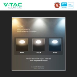 V-TAC PRO VT-81004 PLAFONIERA LED ROTONDA 15W SMD CHIP SAMSUNG SENSORE PIR MOVIMENTO CREPUSCOLARE IP44 COLORE BIANCO