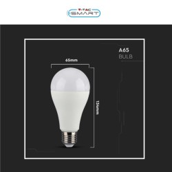 V-TAC SMART VT-5142 LAMPADINA LED WI-FI E27 14W BULB A65 GOCCIA RGB+W CHANGING COLOR CCT