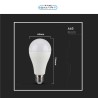 V-TAC SMART VT-5142 LAMPADINA LED WI-FI E27 14W BULB A65 GOCCIA RGB+W CHANGING COLOR CCT
