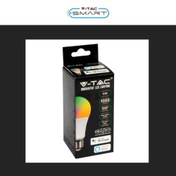 V-TAC SMART VT-5113 LAMPADINA LED WI-FI E27 11W BULB A60 GOCCIA RGB+W CHANGING COLOR CCT DIMMERABILE