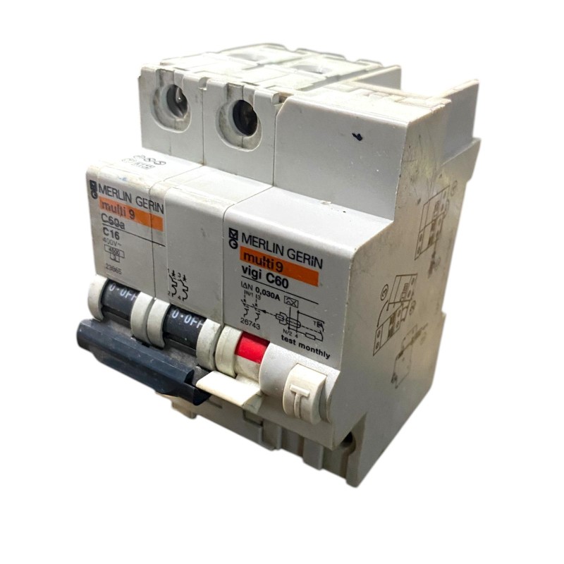 Merlin Gerin Interruttore Automatico Magnetotermico Multi 9 C60a, 400V Differenziale Vigi C60