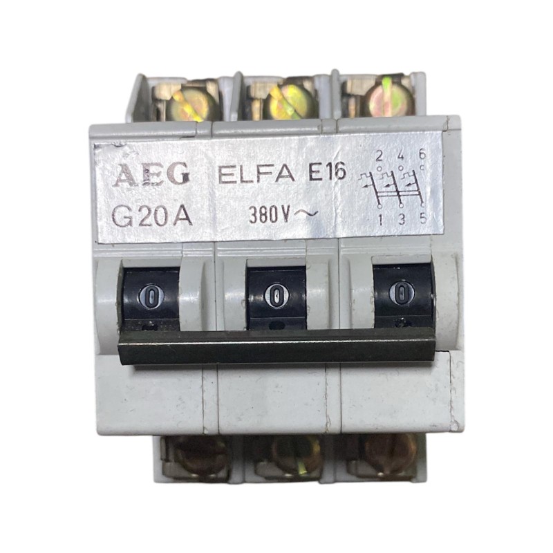 Interruttore magnetotermico tripolare AEG ELFA E16 G20A 380V