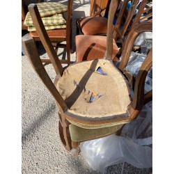 3 sedie stile Luigi Filippo legno massello imbotte