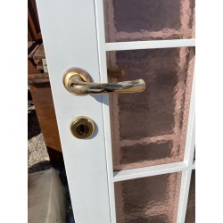 Porta interna bianca con pannelli a vetro 80X210 cm