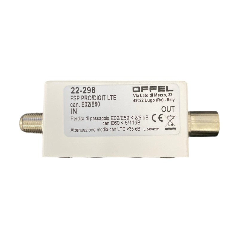 Filtro passa-basso per segnali TV e si OFFEL FSP PRO/DIGIT LTE 22-298