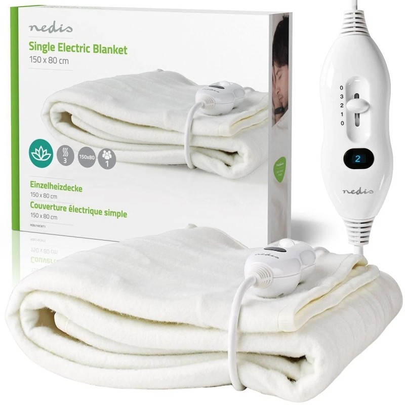 NEDIS SCALDASONNO SINGOLO SCALDALETTO ELETTRICO 150x80 CM TERMOCOPERTA